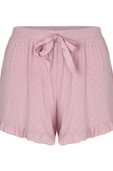 Thumbnail - Hunkemöller Jersey-Shorts mit Rüschen Rosa
