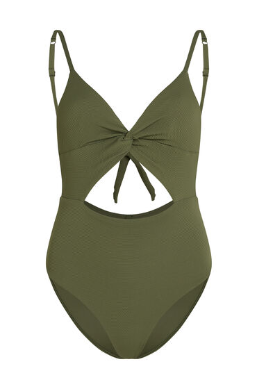 Thumbnail - Hunkemöller Badeanzug Relief grün