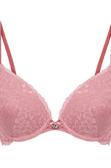 Thumbnail - Hunkemöller Vorgeformter Push-up-Bügel-BH Marine Rosa