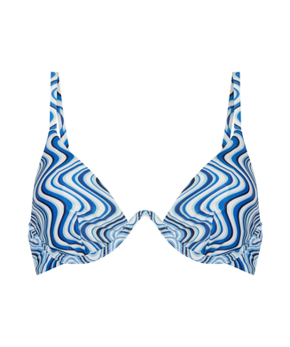 Nicht vorgeformtes Bügel-Bikini-Top Hvar, Blau