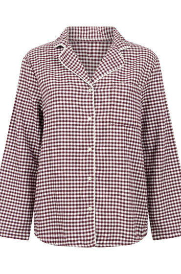 Thumbnail - Hunkemöller Pyjamatop Flanel Essentials Lila