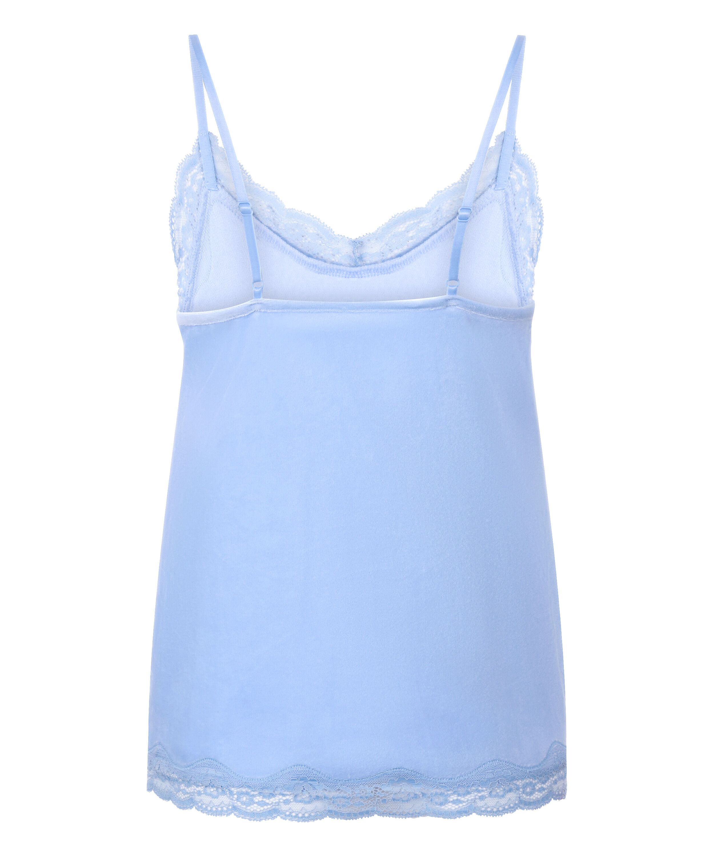 Cami Top Velours Lace - Blau - Tops & T-Shirts - Hunkemöller