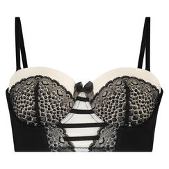 Vorgeformter Strapless-B&uuml;gel-BH Astrea, Longline-Modell, Schwarz