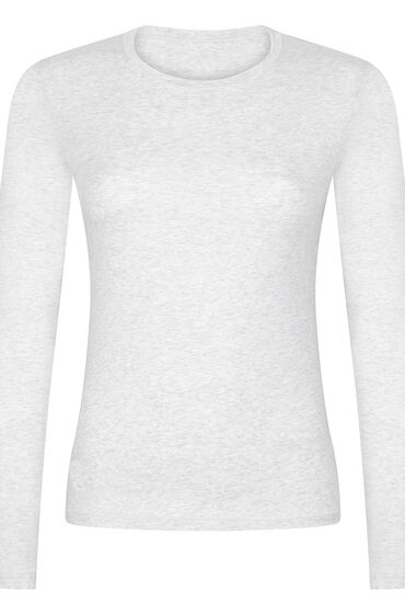 Thumbnail - Hunkemöller Langarmshirt aus weicher Baumwolle Grau