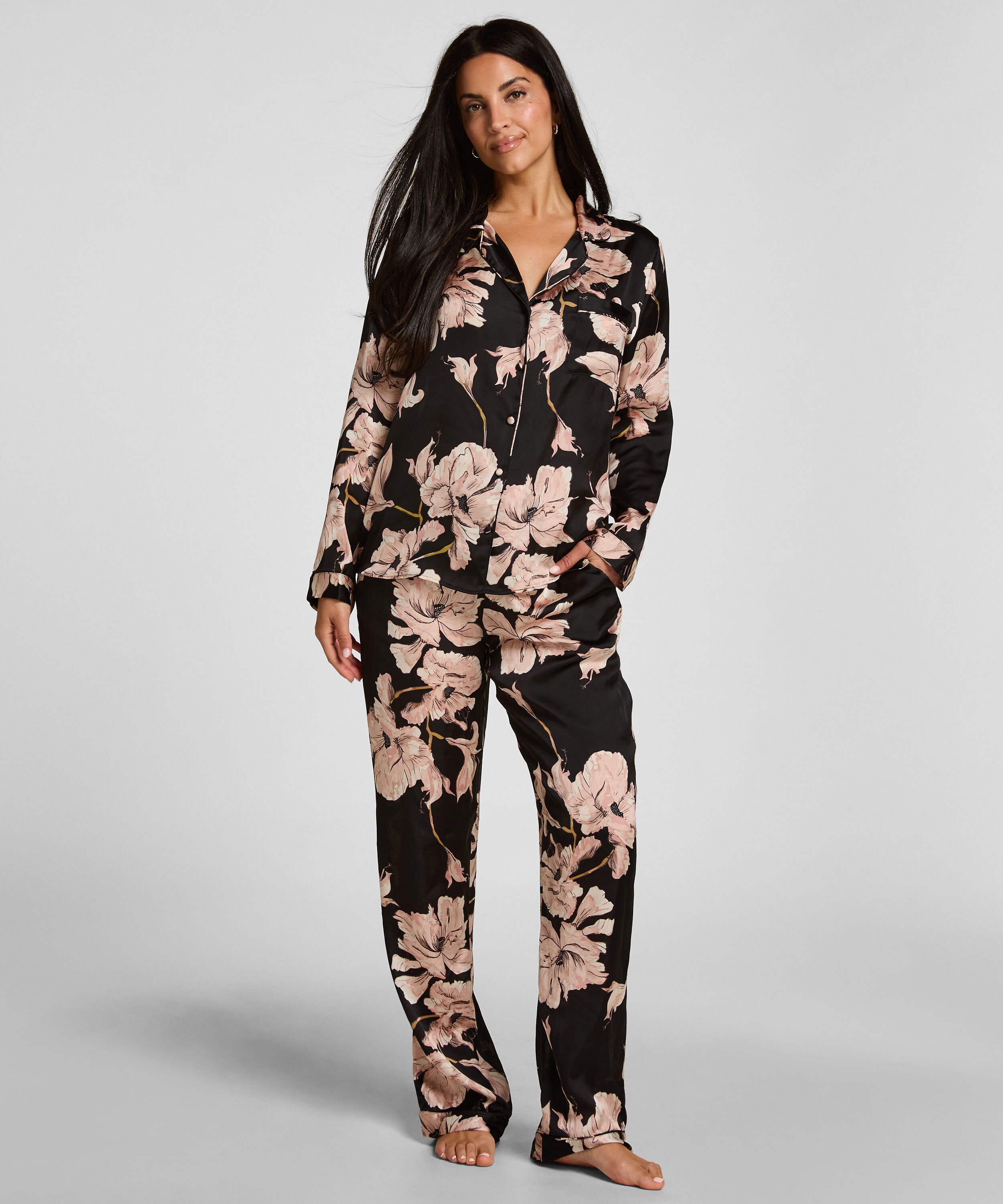 Pyjama-Hose Flower, Schwarz Pyjama-Hose Flower, Schwarz