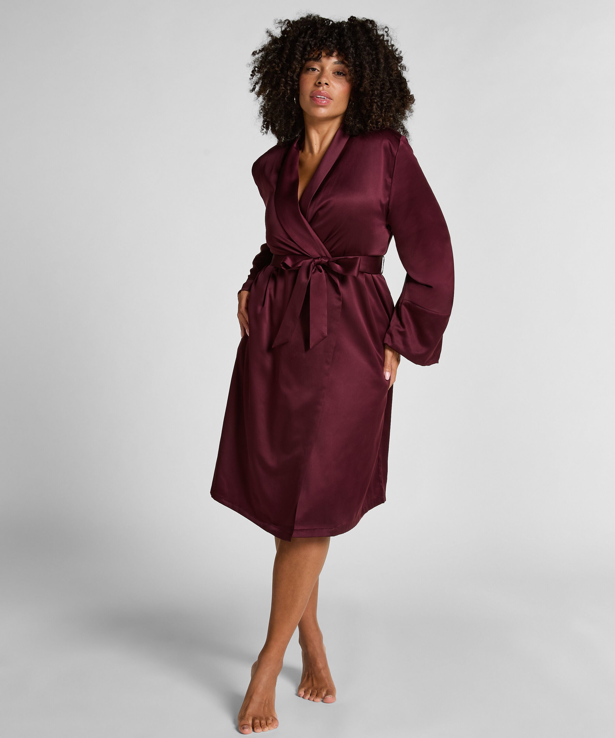 Bademantel Satin Fleece