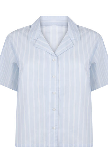 Thumbnail - Hunkemöller Gestreiftes Baumwolljacke Blau