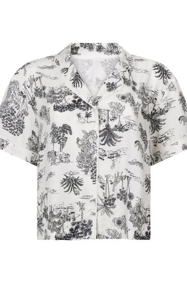 Thumbnail - Hunkemöller Kurzärmelige Jacke aus Webstoff Weiß