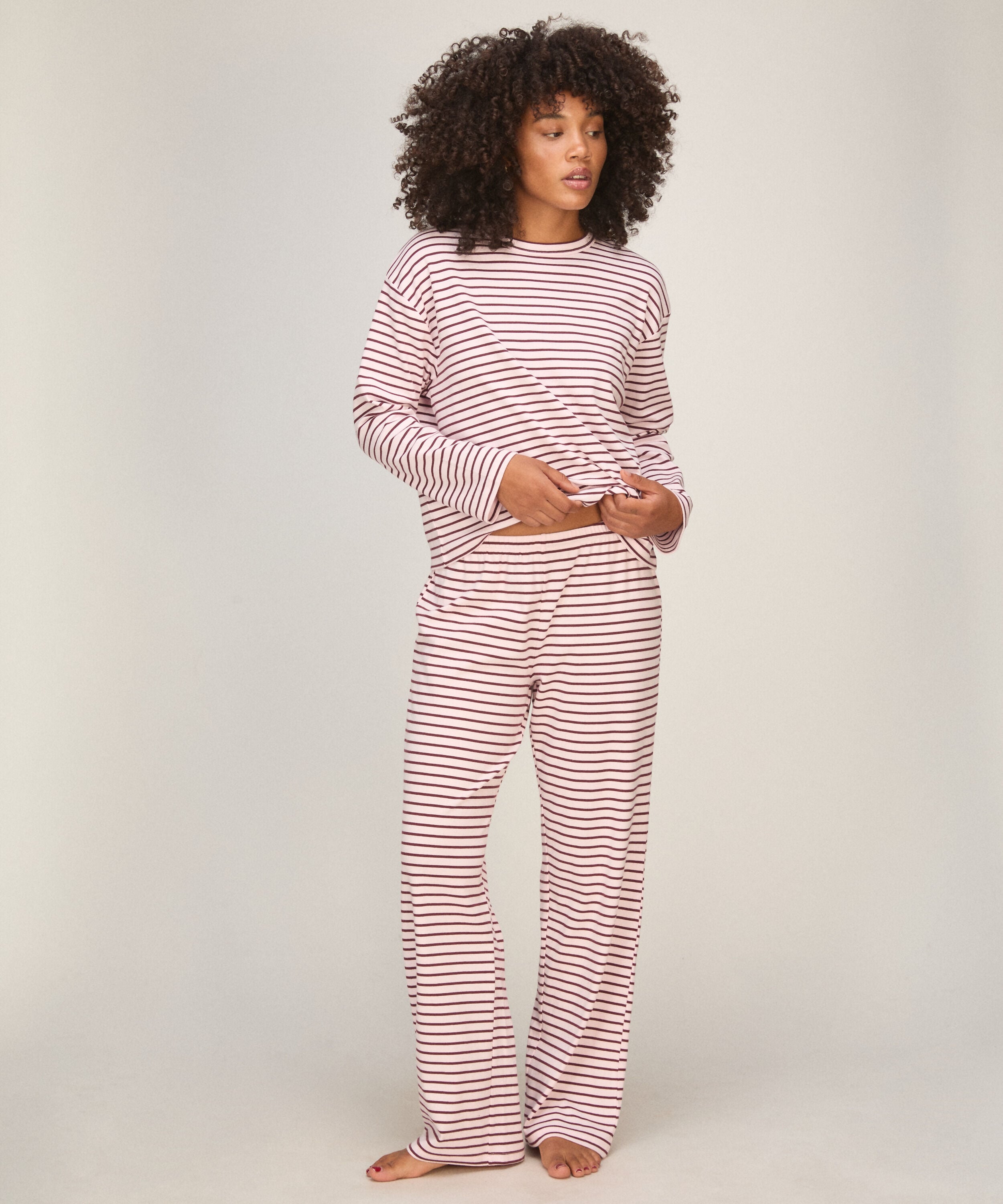 Pyjamaset Baumwolljersey, Rosa Pyjamaset Baumwolljersey, Rosa