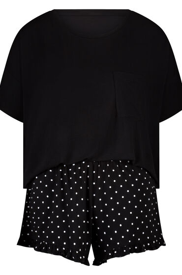 Thumbnail - Hunkemöller Pyjama-Set Schwarz