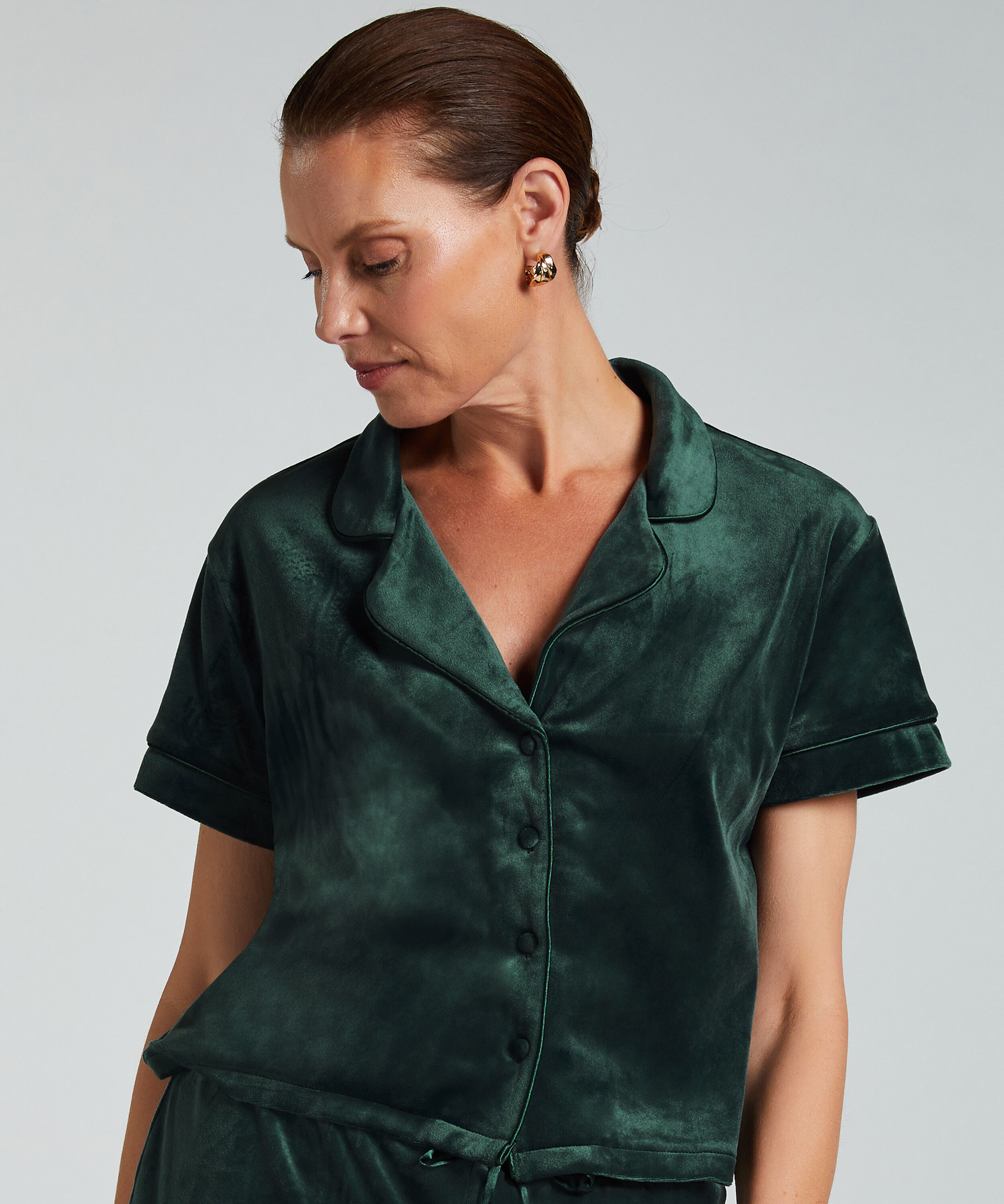 Velours-Jacke, Grün Velours-Jacke, Grün