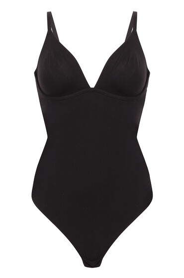 Thumbnail - Hunkemöller Geschmeidiger ungepolsterter Body Schwarz