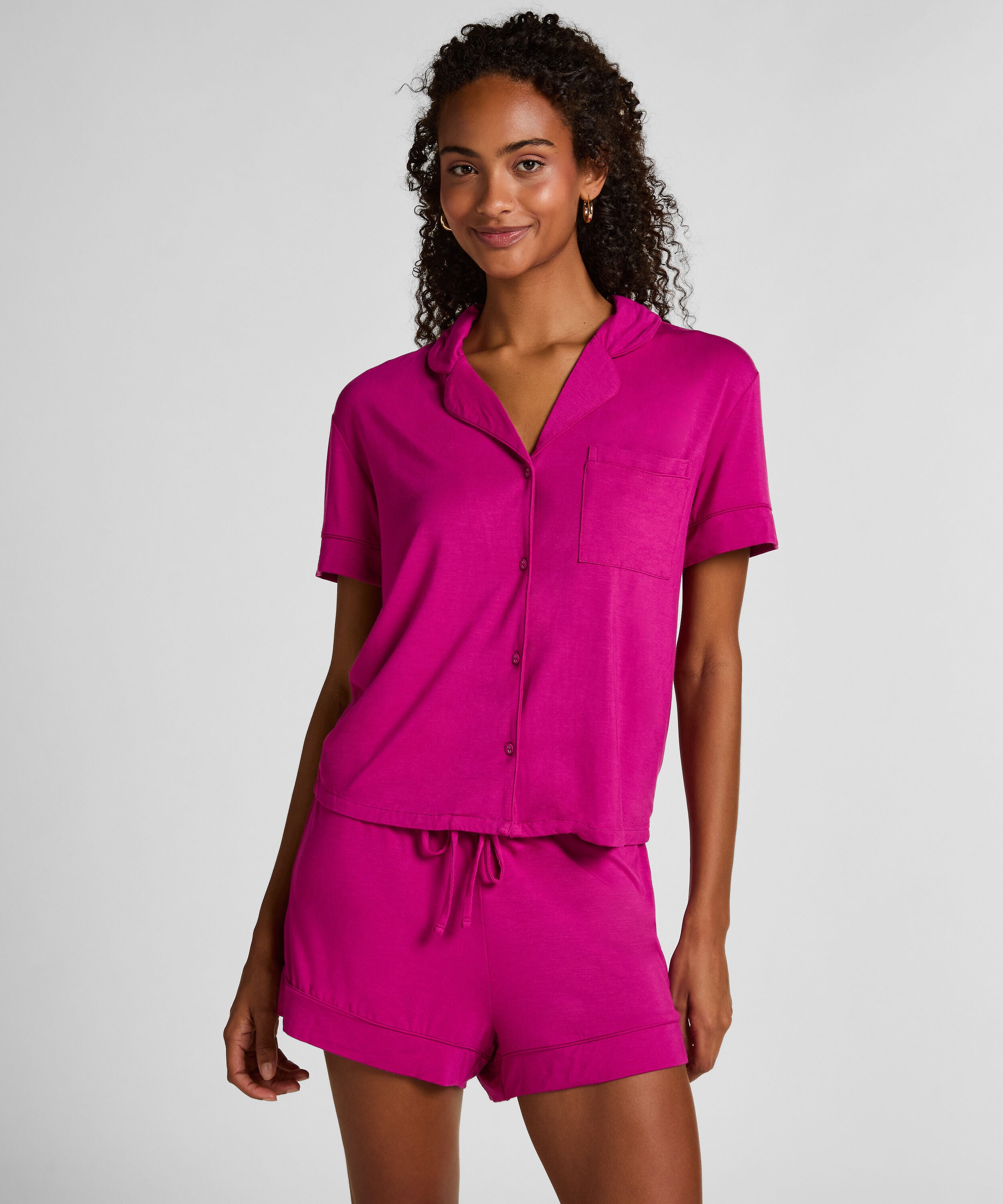 Jersey-Shorts Essential, Rosa