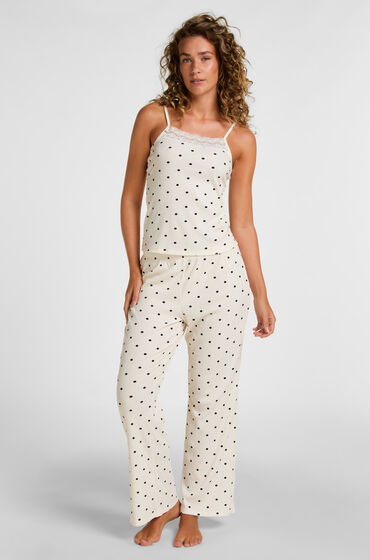 Hunkemöller Pyjama Set Dots Weiß