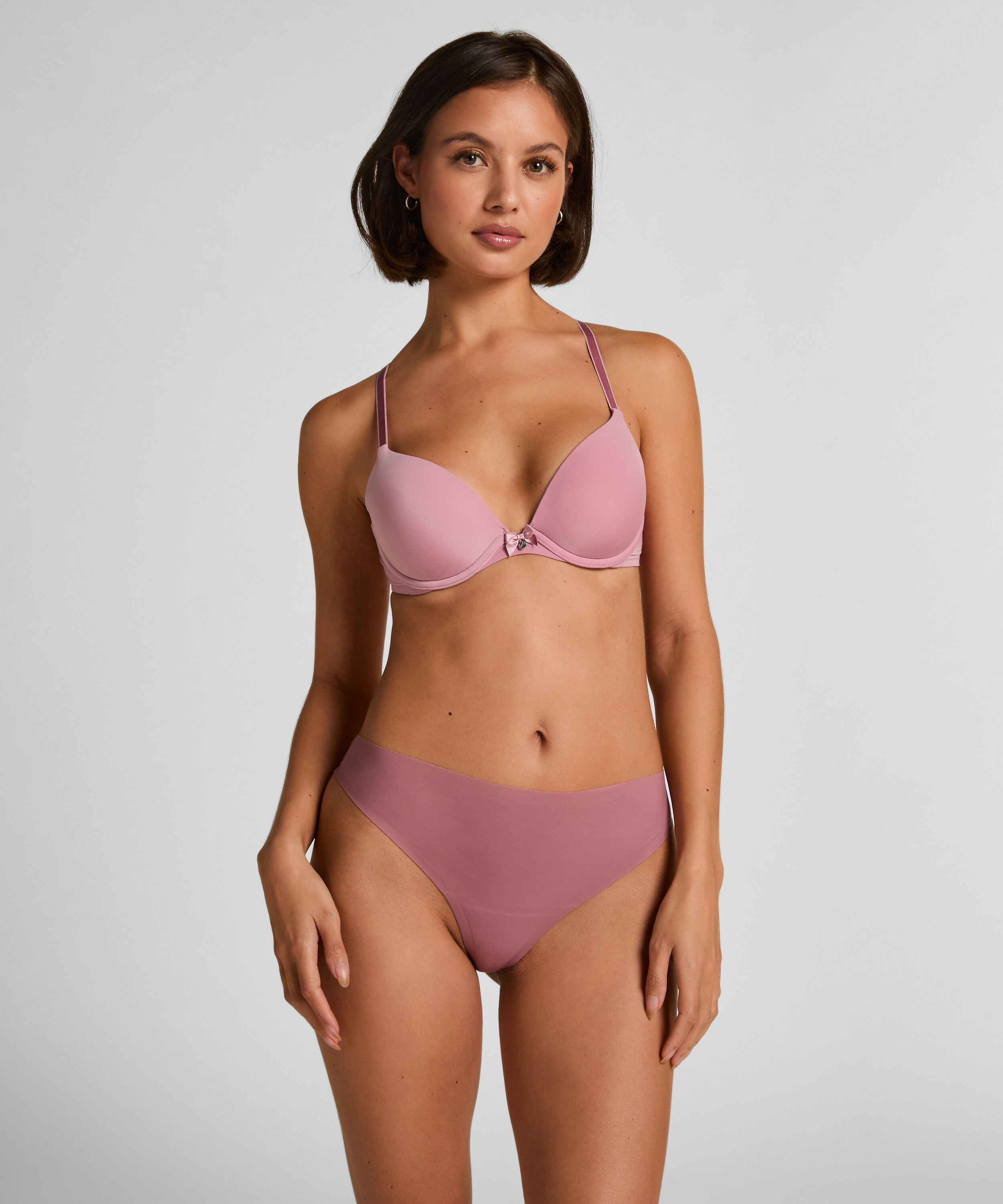 Unsichtbarer Tanga mit hohem Beinausschnitt, Rosa
