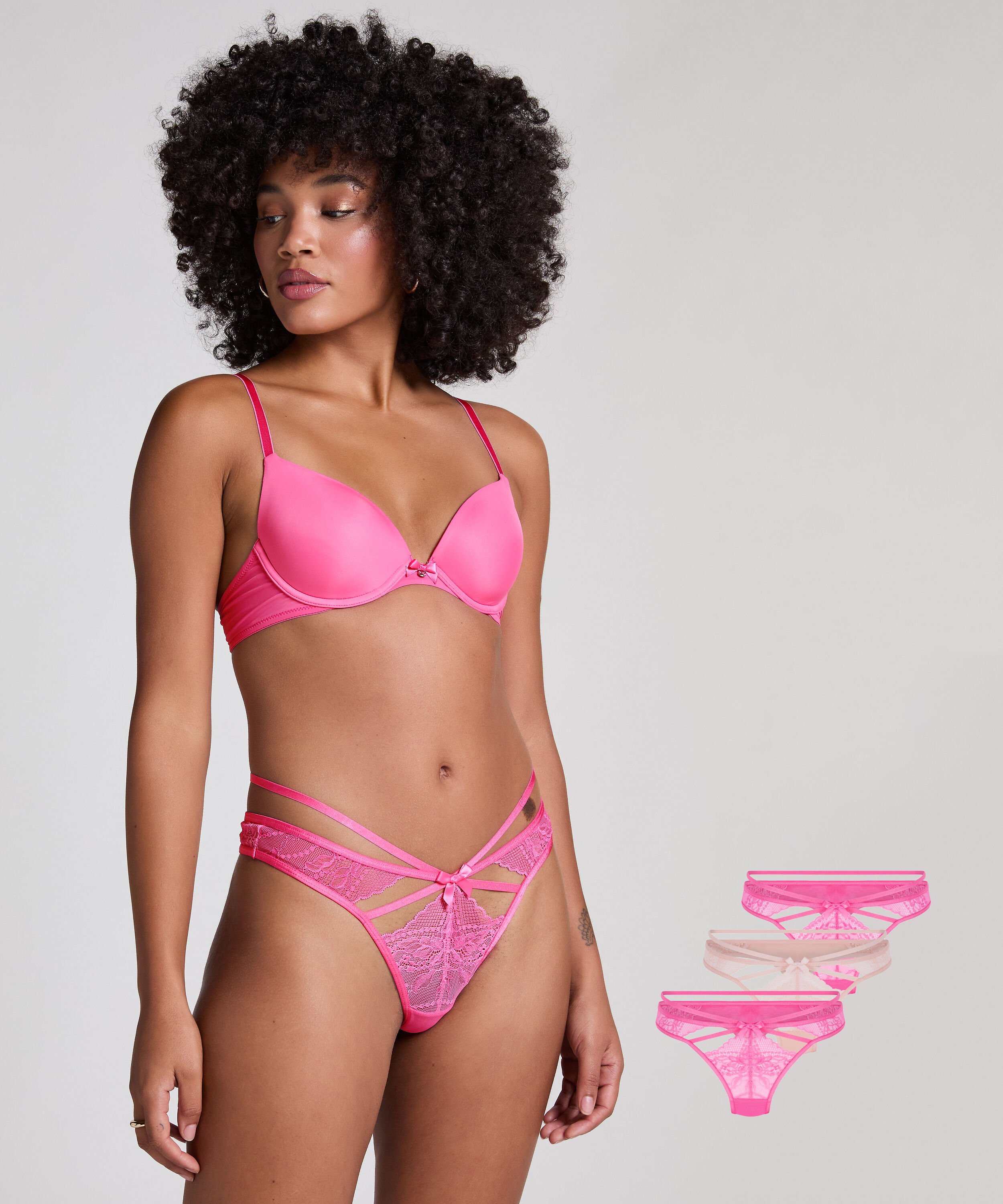 3er-Pack String, Rosa