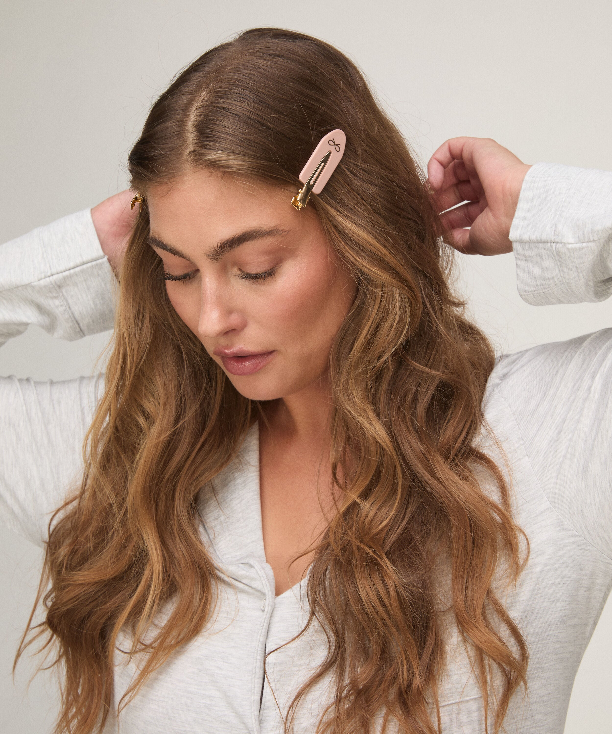 4er-Set Haarspangen, Rosa