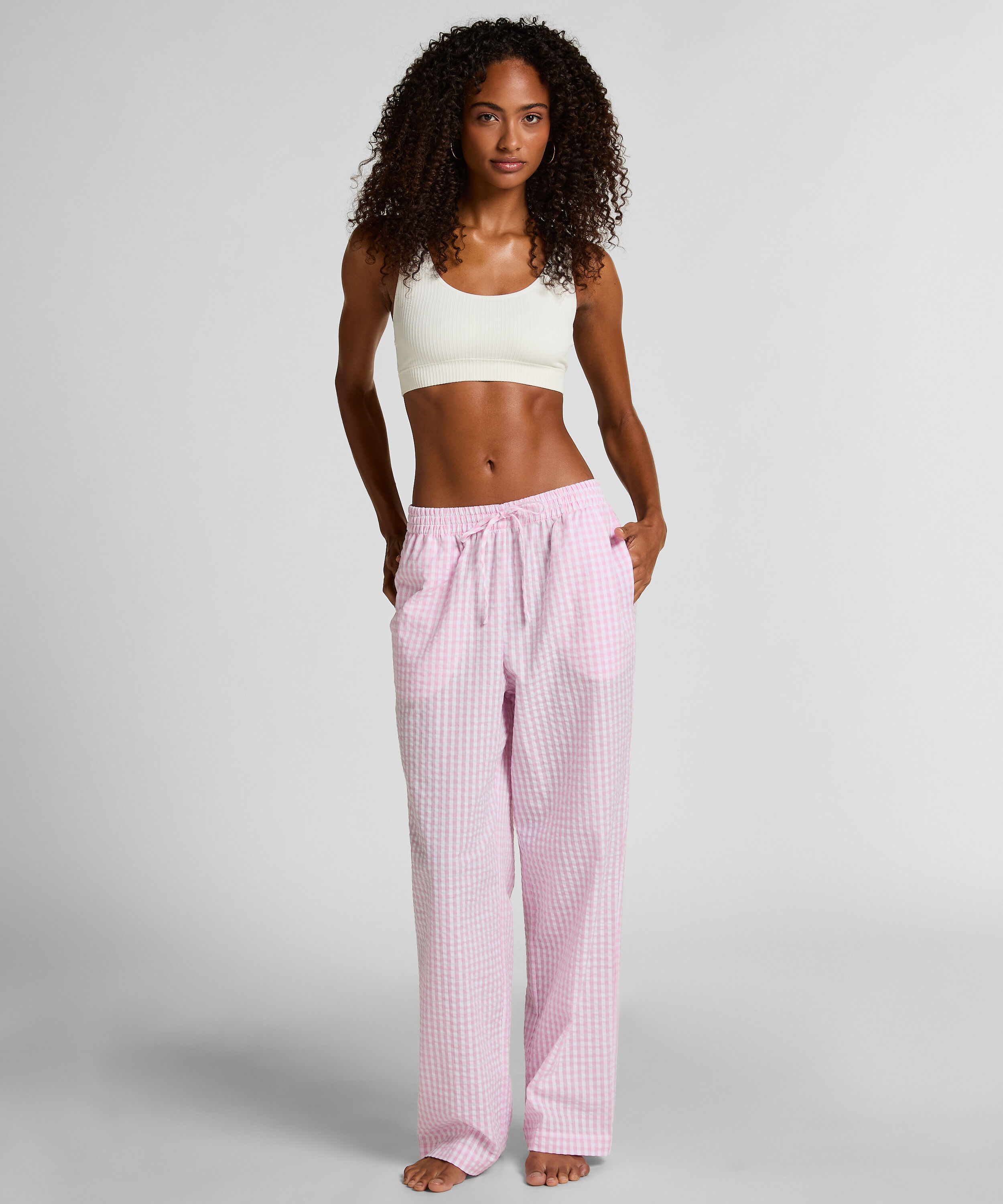 Pyjamahose Baumwolle, Rosa