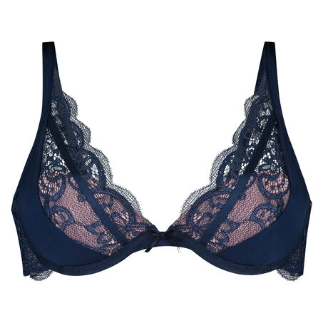 Vorgeformter Halbschalen-B&uuml;gel-BH Ella, Blau