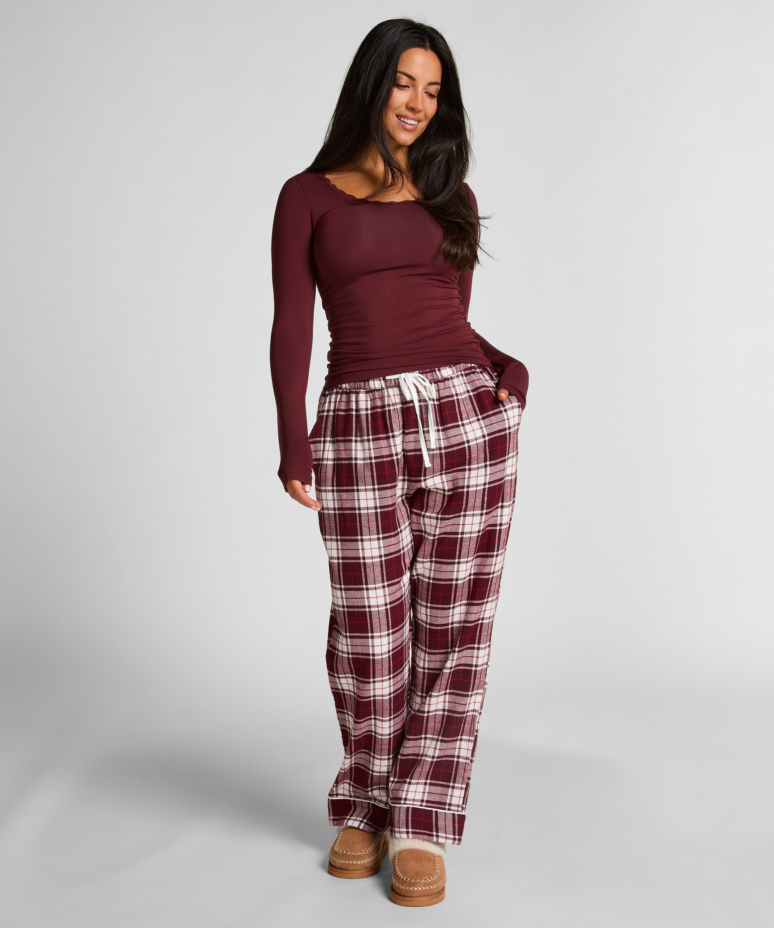 Petite Pyjamahose Flanell, Lila
