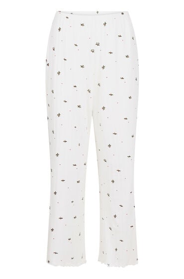 Thumbnail - Hunkemöller Pyjamahosen Pointelle Weiß