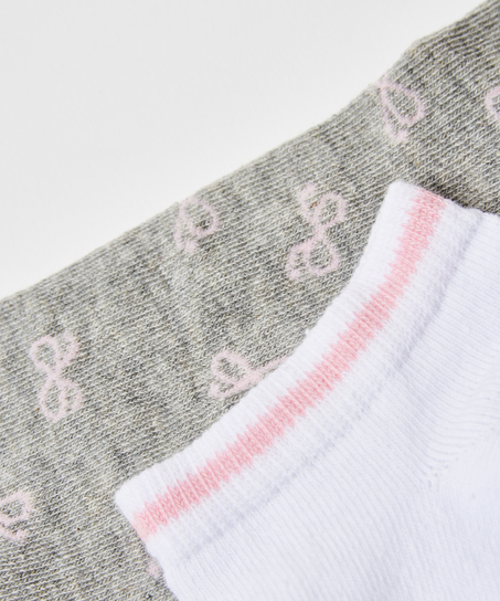 2 Paar Baumwoll-Trainerliner , Grau