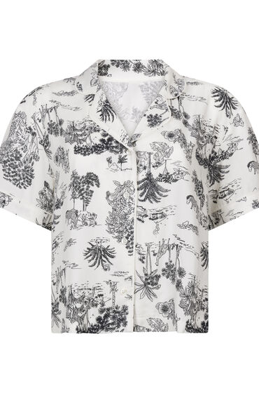 Thumbnail - Hunkemöller Kurzärmelige Jacke aus Webstoff Weiß