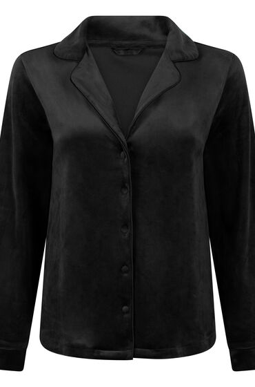 Thumbnail - Hunkemöller Langarmjacke Velours Schwarz