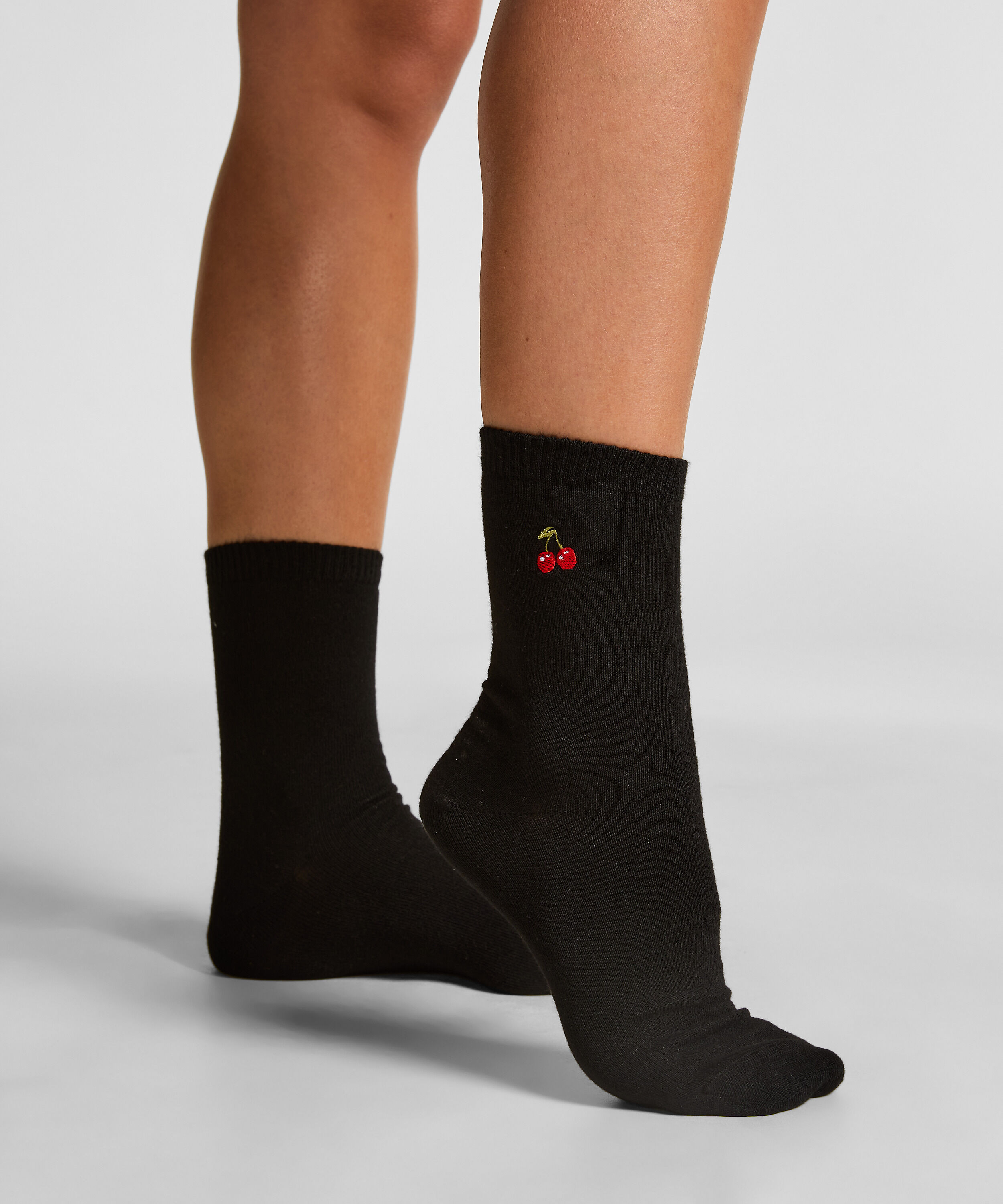 Crew-Socken aus Modal, Schwarz