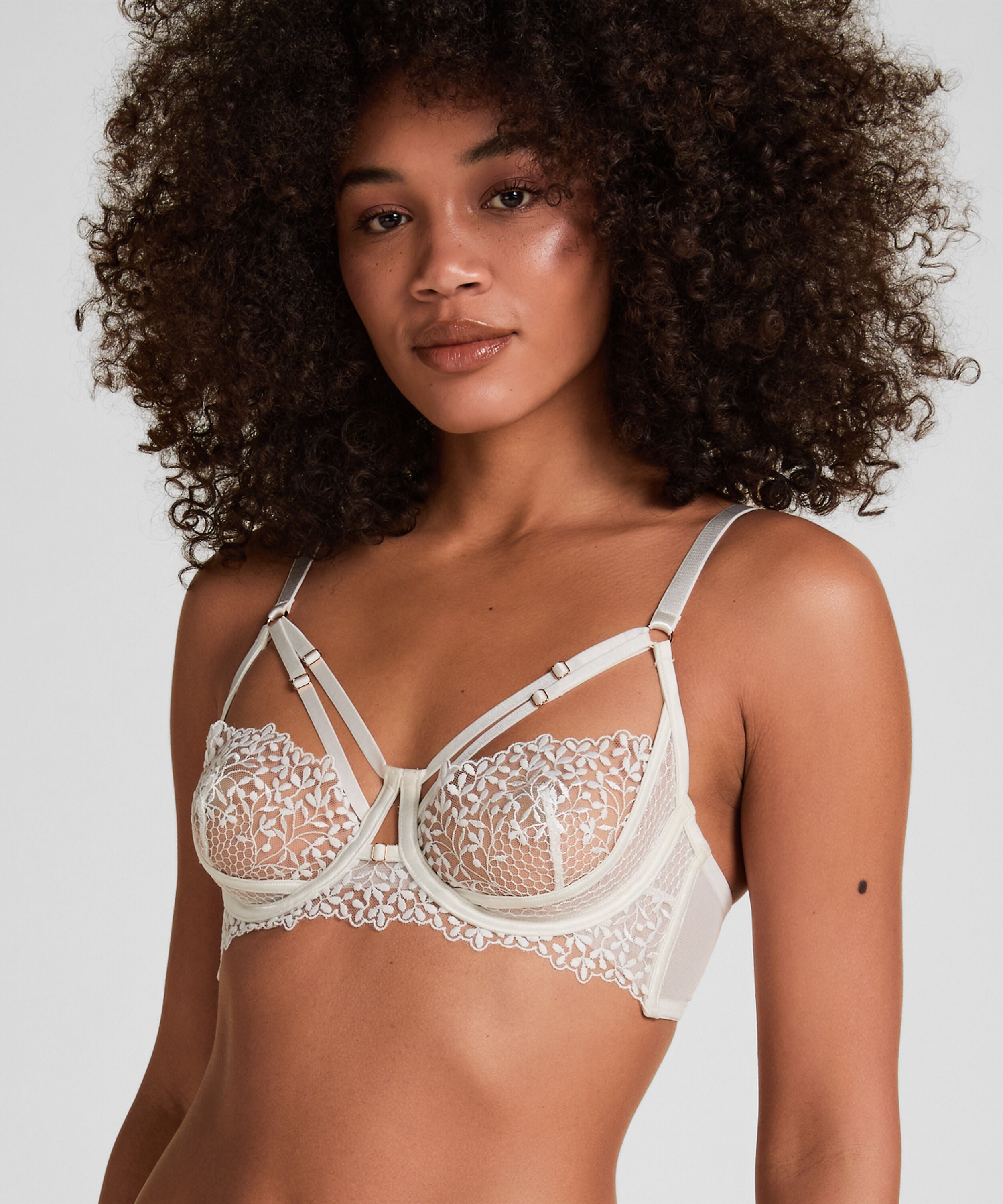 Kristina Longline-BH mit Bügel ohne Polsterung, Weiß