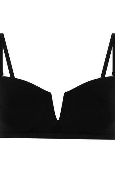 Thumbnail - Hunkemöller Neopren Bandeau Bikinioberteil Schwarz