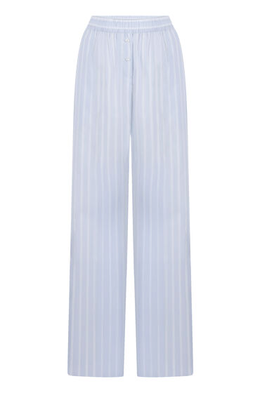 Thumbnail - Hunkemöller Gestreifte Hose aus gewebter Baumwolle Blau