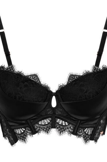 Thumbnail - Hunkemöller Vorgeformter Longline-Bügel-BH Zoe Schwarz