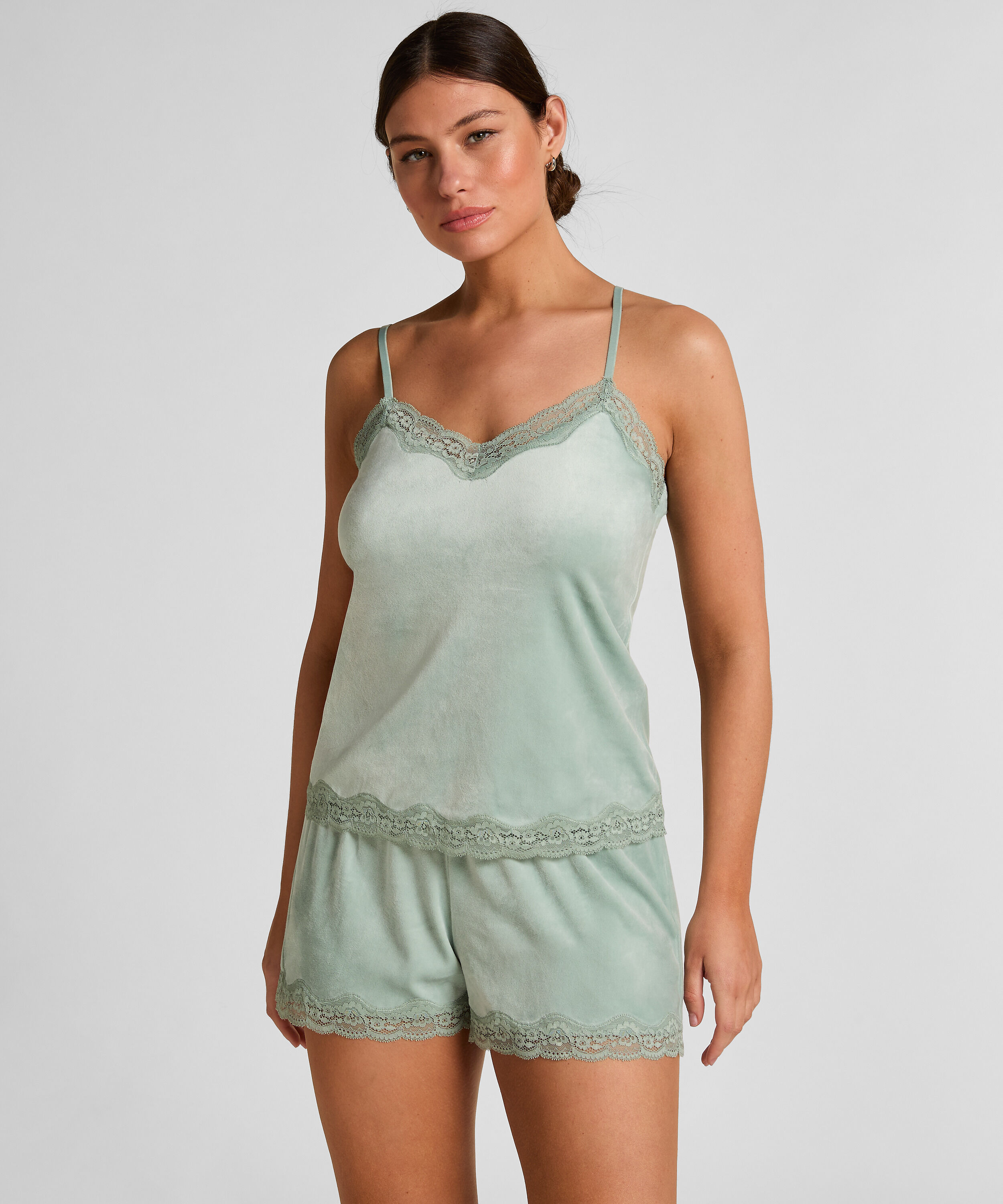 Samit-Spitzen-Short, Grün Samit-Spitzen-Short, Grün