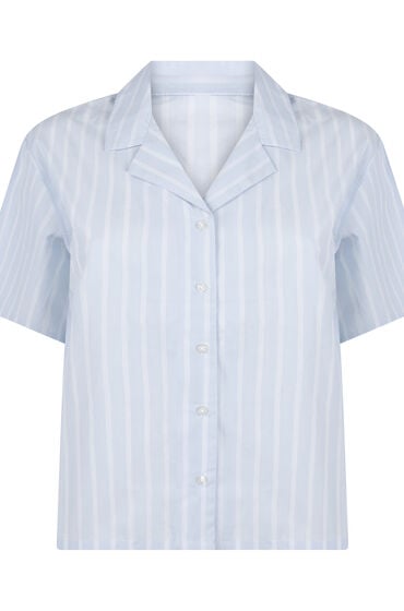 Thumbnail - Hunkemöller Gestreiftes Baumwolljacke Blau