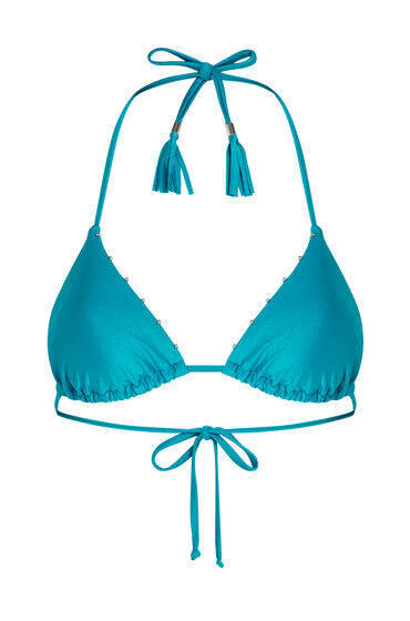 Thumbnail - Hunkemöller Triangel-Bikini-Top Aqua Grün