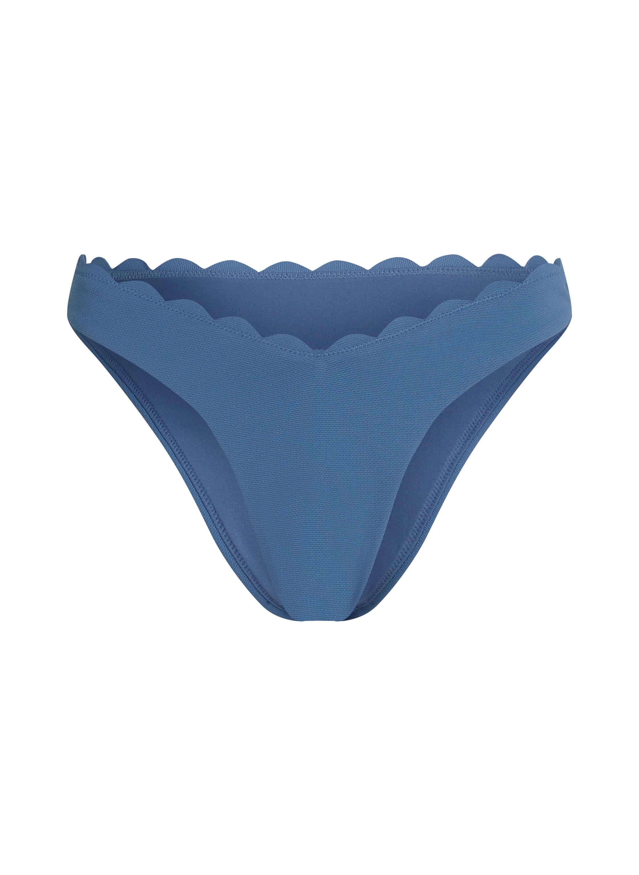 Bikini Slip mit hohem Beinausschnitt Scallop