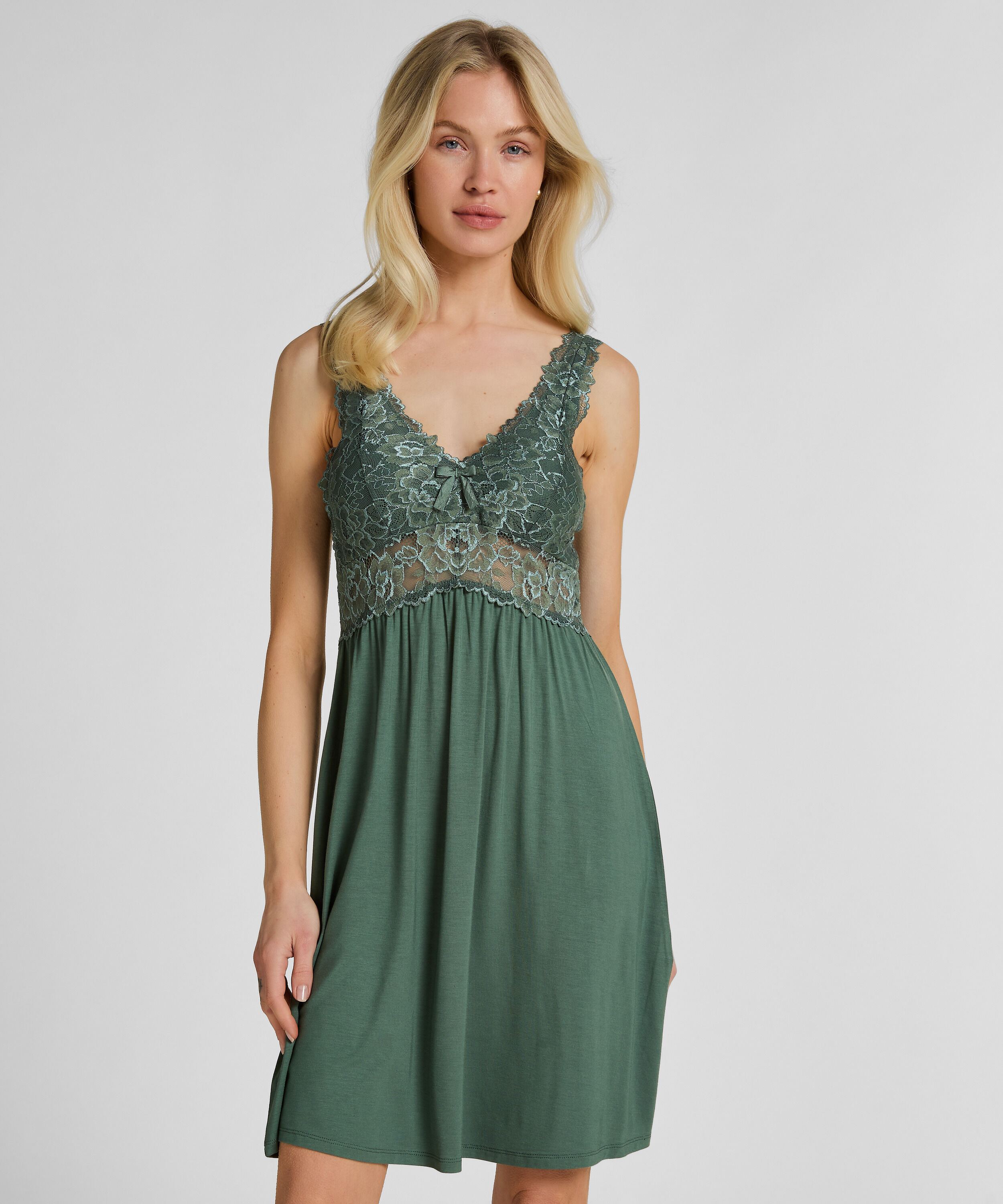 Slipdress Nora Lace, Grün Slipdress Nora Lace, Grün