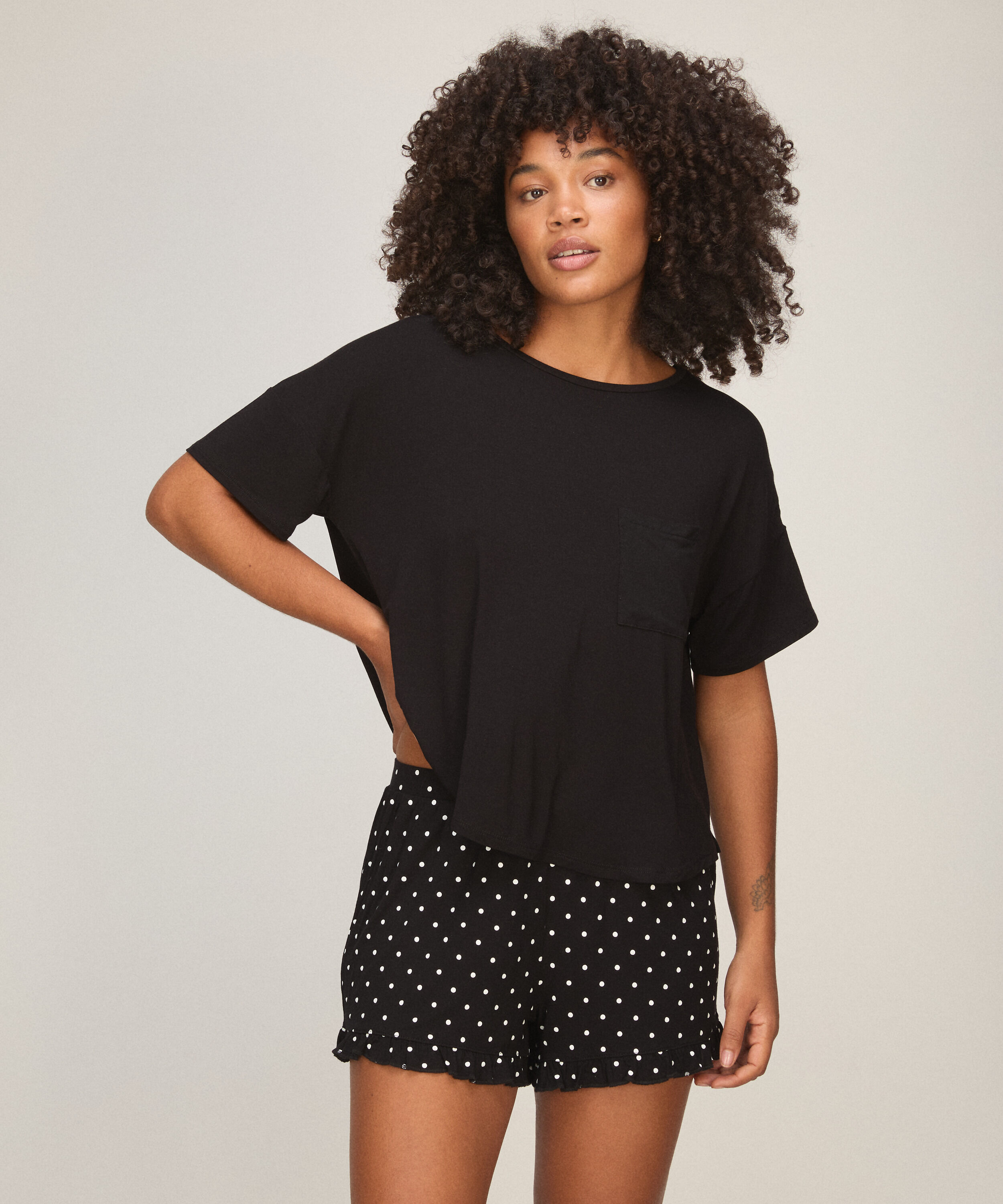 Pyjama-Set, Schwarz