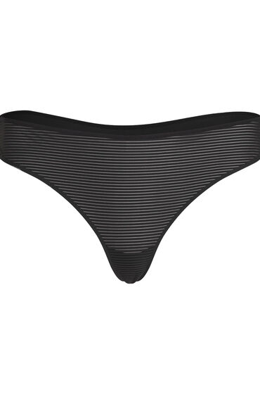 Thumbnail - Hunkemöller Invisible String Stripe Mesh Schwarz