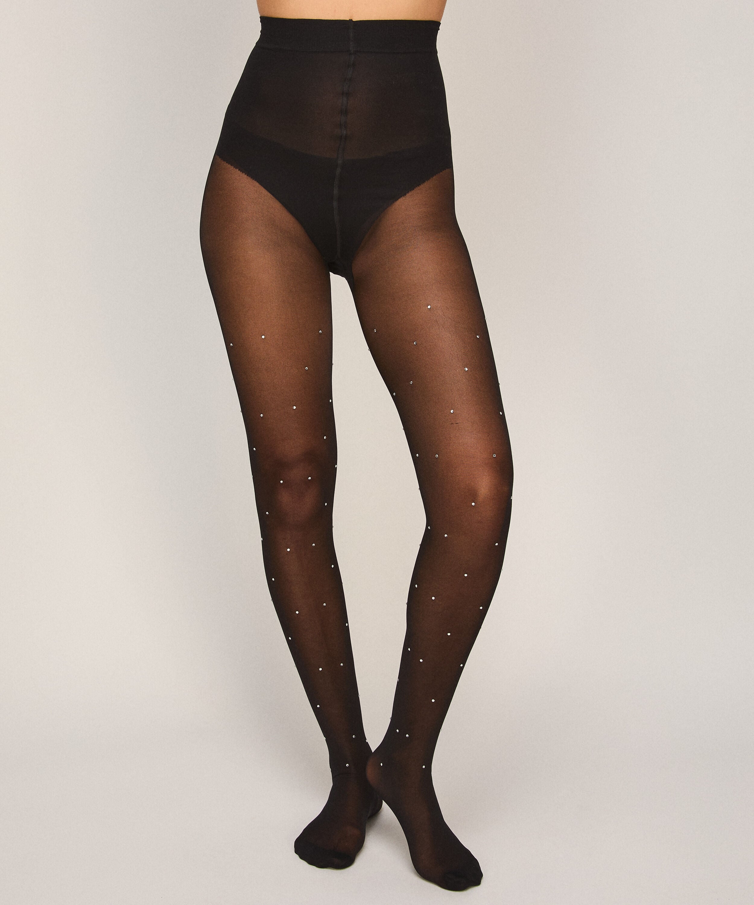 Strumpfhose 15 Denier Allover Rhinestones, Schwarz Strumpfhose 15 Denier Allover Rhinestones, Schwarz