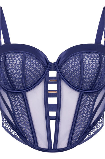 Thumbnail - Hunkemöller Nicht gepolsterter Longline-Bügel-BH Missy Blau