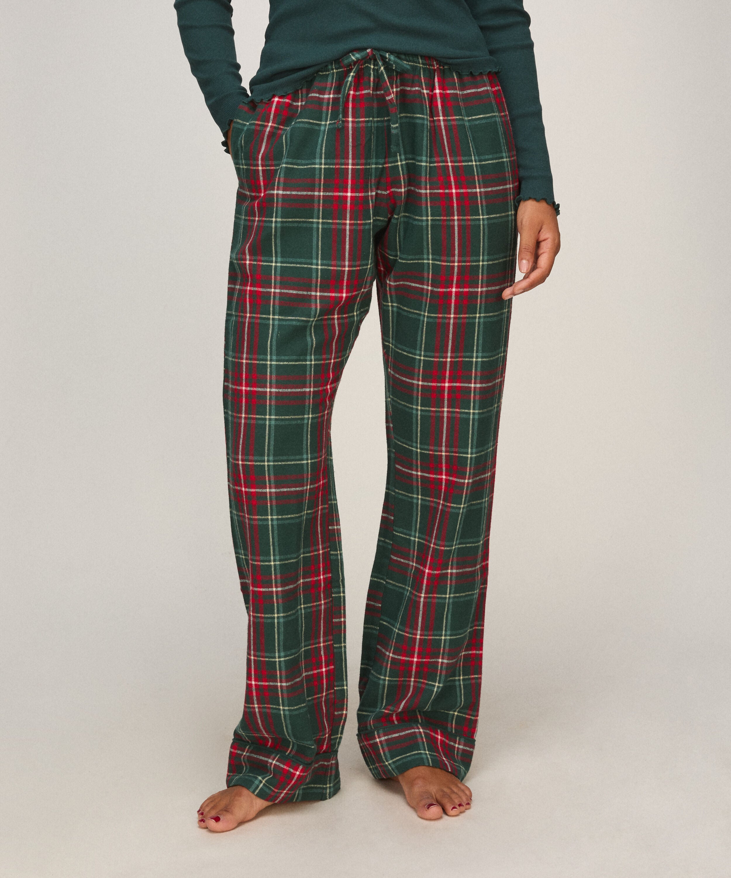 Petite Pyjamahose Flanell, Grün Petite Pyjamahose Flanell, Grün
