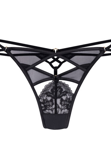Thumbnail - Hunkemöller Amel String mit hohem Beinausschnitt Schwarz