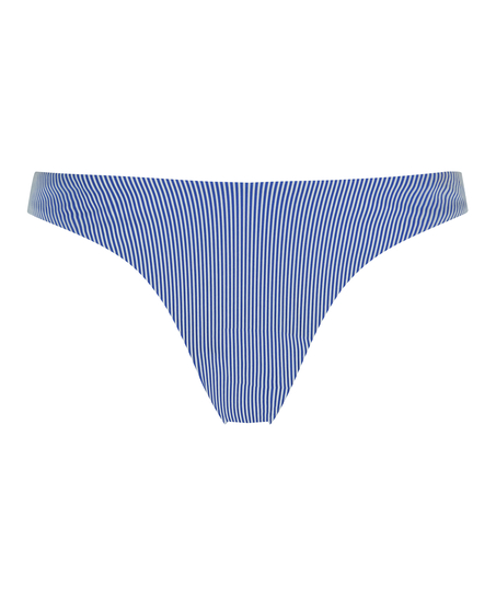 Bikini-Slip mit hohem Beinausschnitt Rib Fiji, Blau