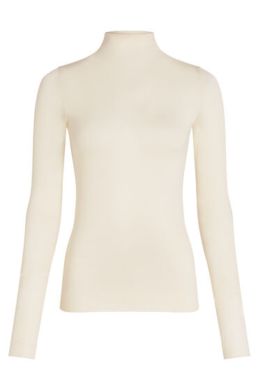 Thumbnail - Hunkemöller Himmlisch weiches Shirt aus Kaschmir-Mix mit Rollkragen Weiß