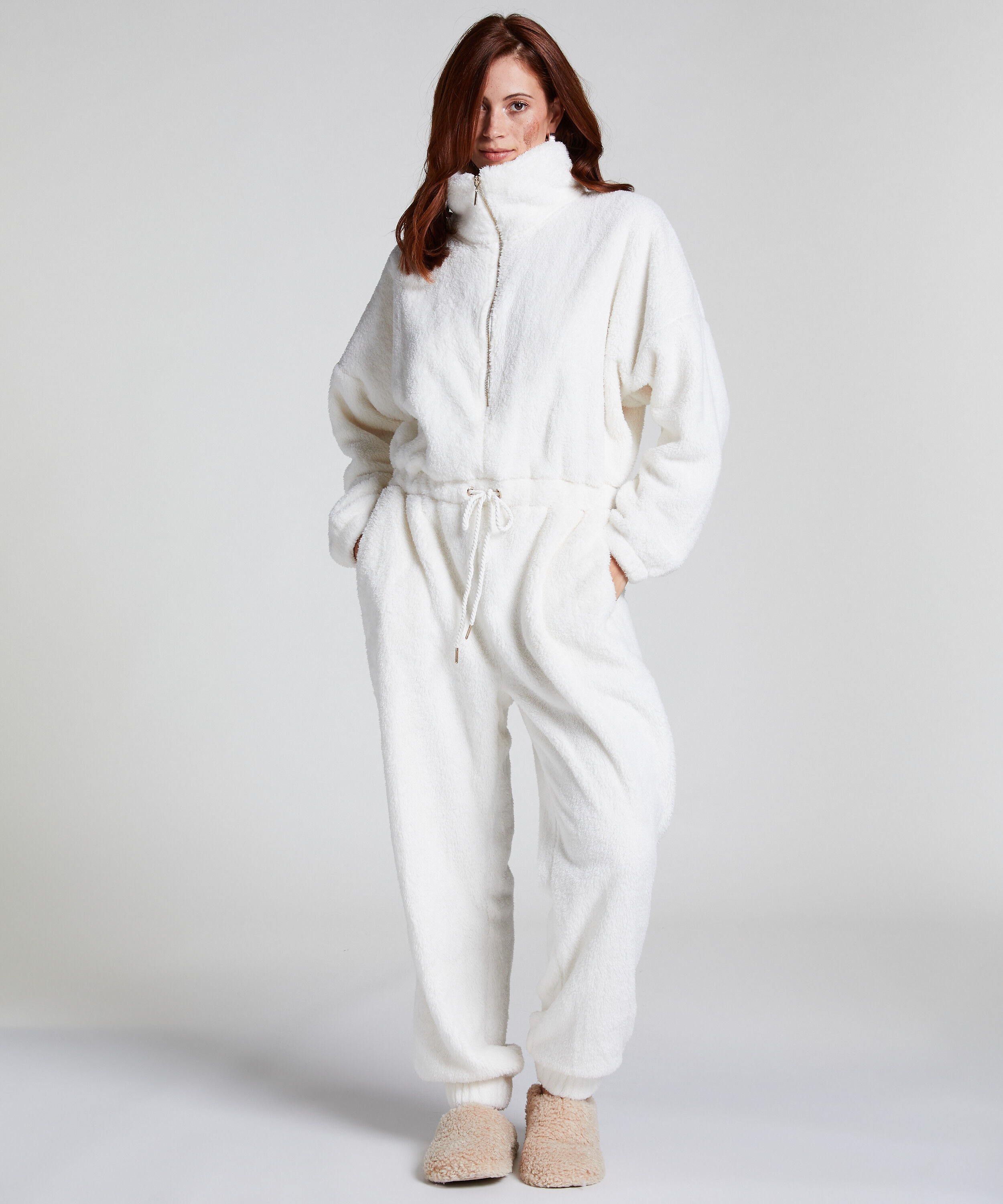 Onesie Fleece, Weiß Onesie Fleece, Weiß