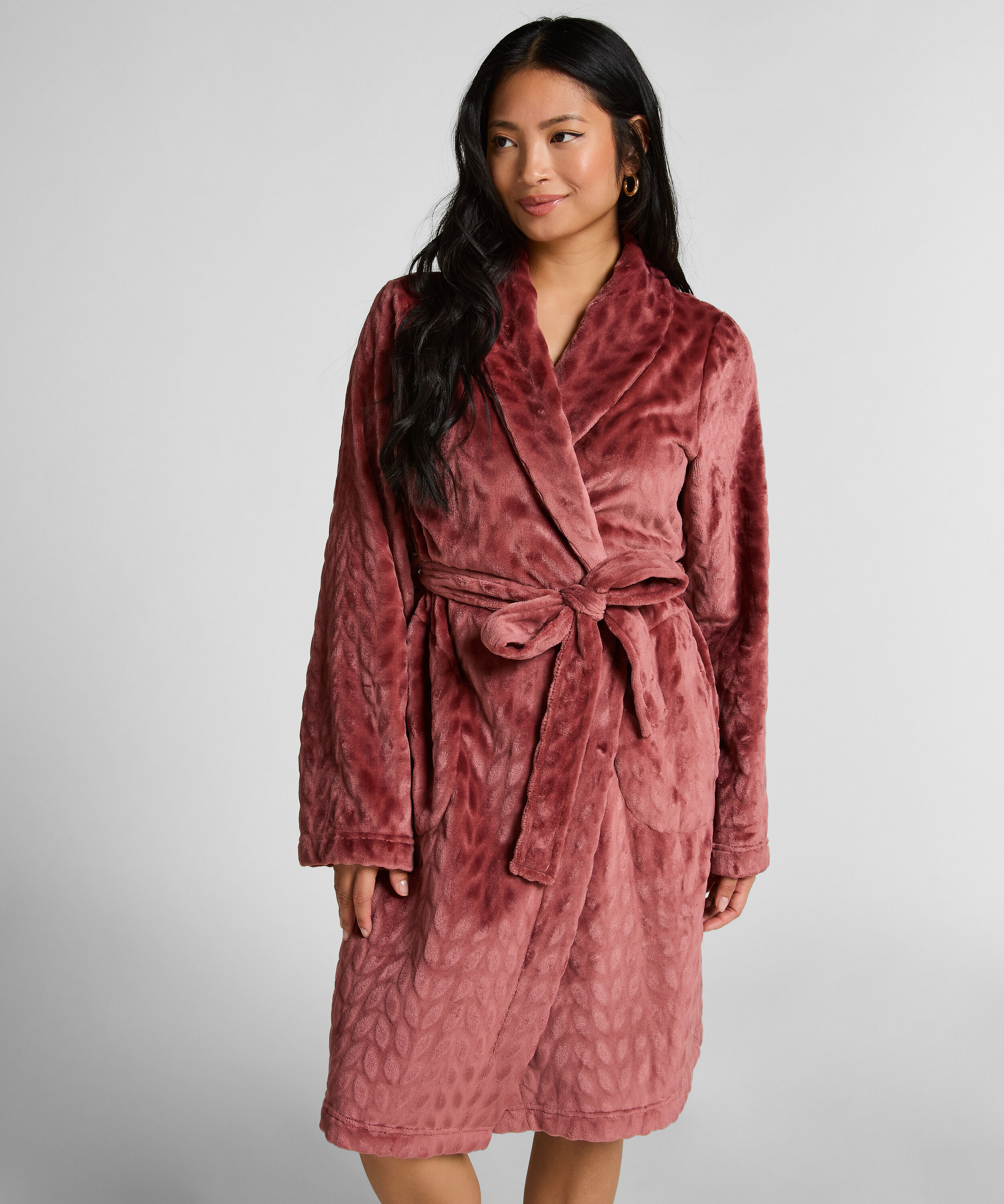 Bademantel Fleece, Lila Bademantel Fleece, Lila