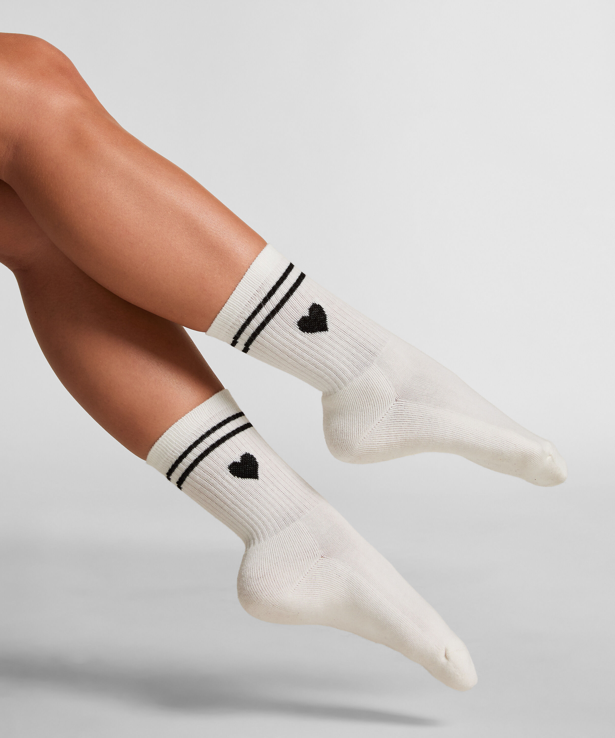 Crew-Socken aus Baumwolle, Weiß