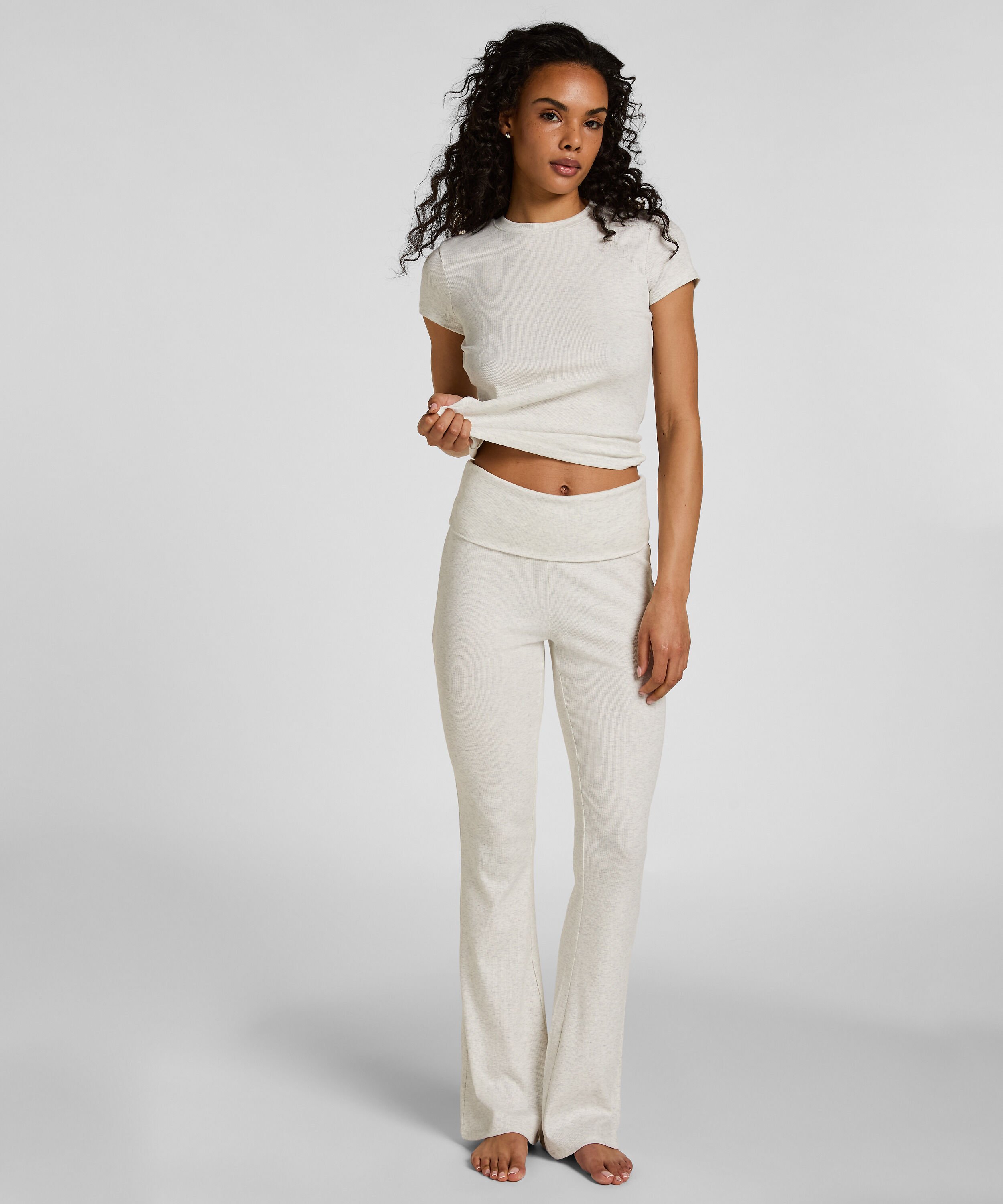 Flared Lounge Pants, Grau